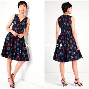 BNWT Kate Spade Firework Floral Amelia Black Dress size 4
